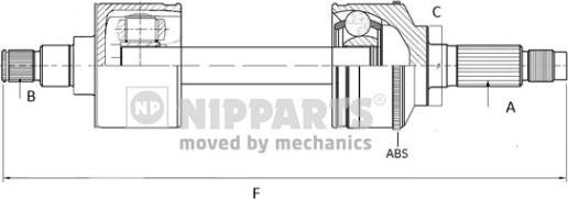 Nipparts N2804004 - Pogonska osovina www.molydon.hr