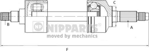 Nipparts N2801009 - Pogonska osovina www.molydon.hr