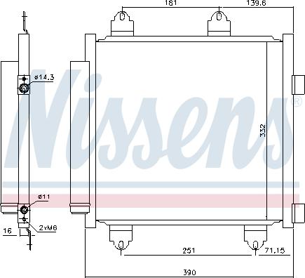 Nissens 941176 - Kondenzator, klima-Uređaj www.molydon.hr