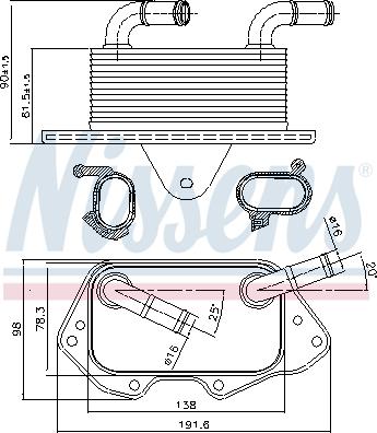 Nissens 90662 - Uljni hladnjak, ulje za motor www.molydon.hr