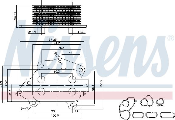 Nissens 90670 - Uljni hladnjak, ulje za motor www.molydon.hr