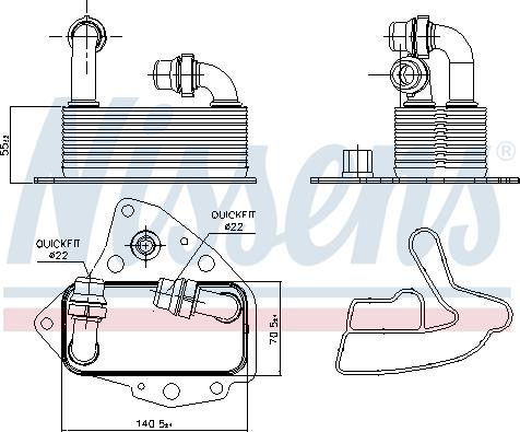 Nissens 90803 - Uljni hladnjak, ulje za motor www.molydon.hr