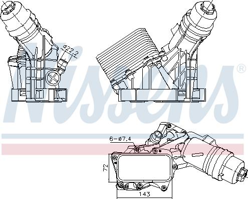 Nissens 91487 - Uljni hladnjak, ulje za motor www.molydon.hr