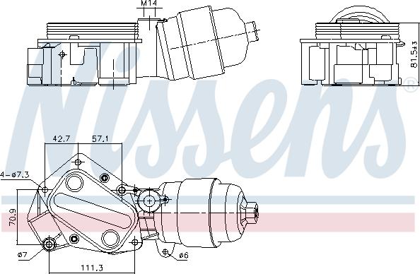 Nissens 91357 - Uljni hladnjak, ulje za motor www.molydon.hr