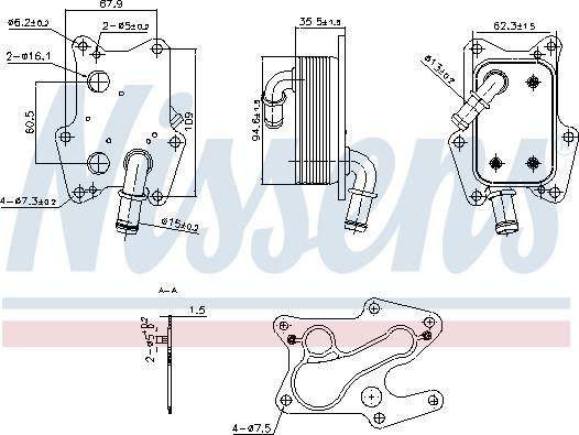 Nissens 91239 - Uljni hladnjak, ulje za motor www.molydon.hr