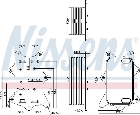 Nissens 91275 - Uljni hladnjak, ulje za motor www.molydon.hr