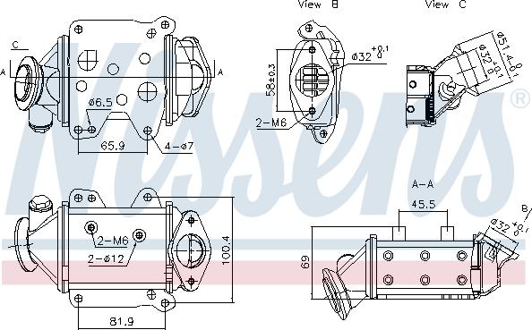 Nissens 989457 - Hladnjak, EGR recirkulacija Ispušnih plinova www.molydon.hr