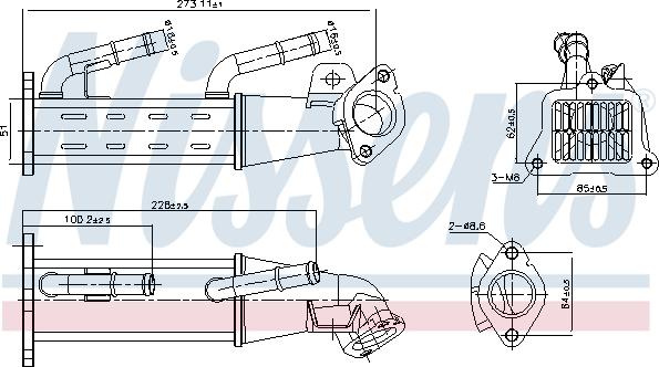 Nissens 989404 - Hladnjak, EGR recirkulacija Ispušnih plinova www.molydon.hr