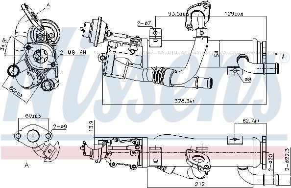 Nissens 989329 - Hladnjak, EGR recirkulacija Ispušnih plinova www.molydon.hr