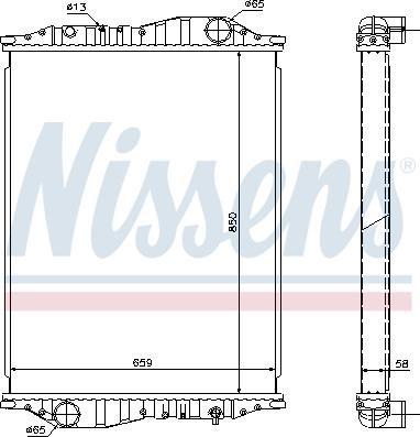 Nissens 69600A - Hladnjak, hladjenje motora www.molydon.hr