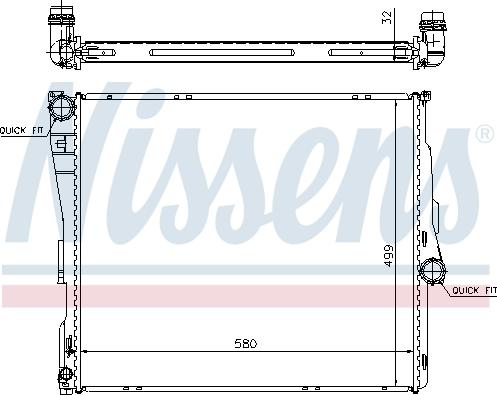 Nissens 60803A - Hladnjak, hladjenje motora www.molydon.hr