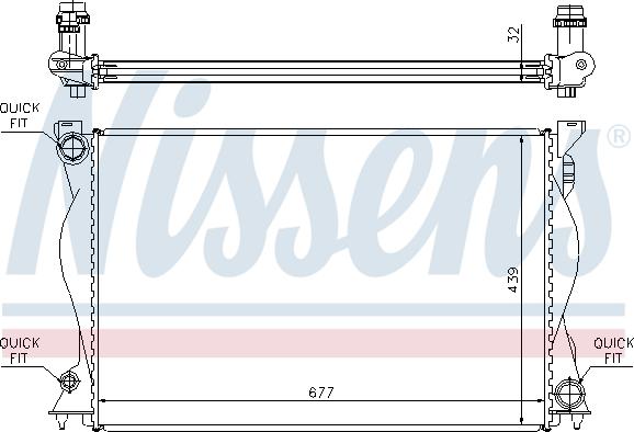 Nissens 60234A - Hladnjak, hladjenje motora www.molydon.hr