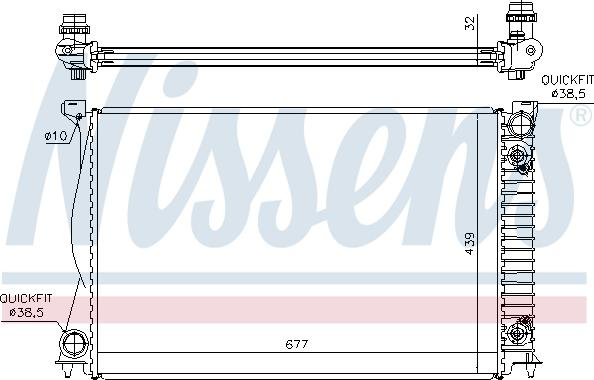 Nissens 60232A - Hladnjak, hladjenje motora www.molydon.hr