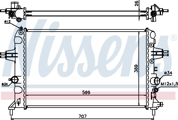 Nissens 630704 - Hladnjak, hladjenje motora www.molydon.hr