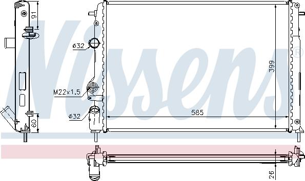 Nissens 63896A - Hladnjak, hladjenje motora www.molydon.hr