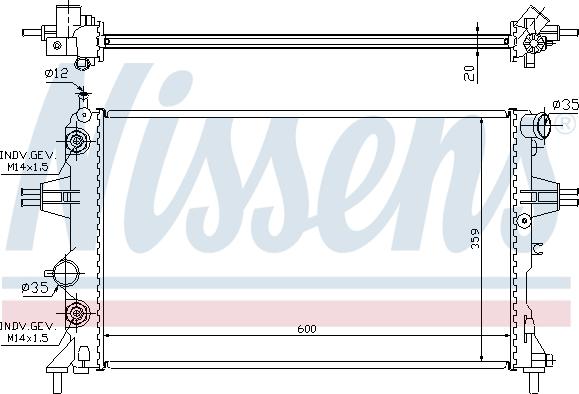 Nissens 695855 - Hladnjak, hladjenje motora www.molydon.hr