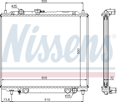 Nissens 62852 - Hladnjak, hladjenje motora www.molydon.hr