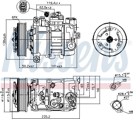 Nissens 89529 - Kompresor, klima-Uređaj www.molydon.hr