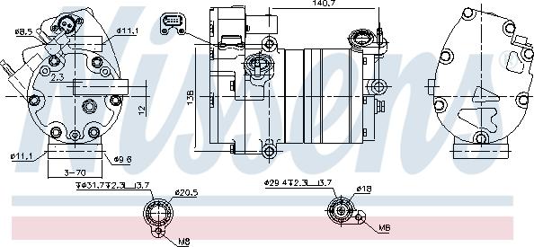 Nissens 891070 - Kompresor, klima-Uređaj www.molydon.hr