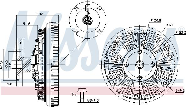 Nissens 86025 - Kvačilo, ventilator hladnjaka www.molydon.hr