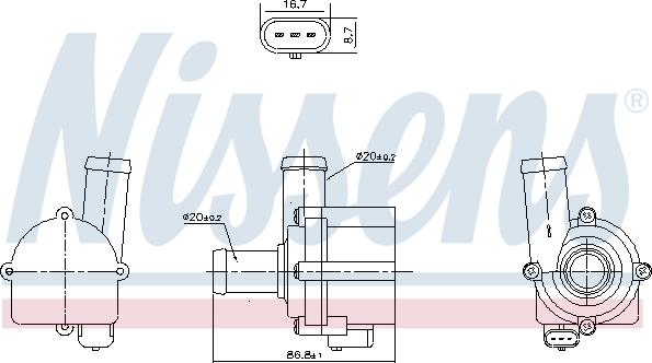 Nissens 832121 - Vodena pumpa www.molydon.hr