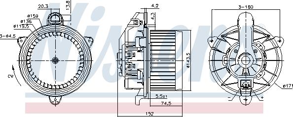 Nissens 87495 - Ventilator kabine/unutrasnjeg prostora www.molydon.hr