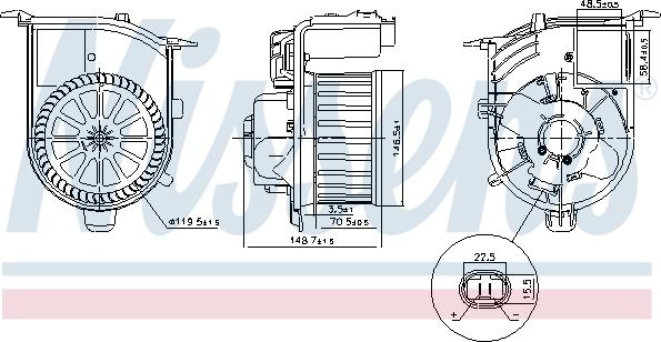 Nissens 87449 - Ventilator kabine/unutrasnjeg prostora www.molydon.hr