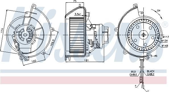 Nissens 87082 - Ventilator kabine/unutrasnjeg prostora www.molydon.hr