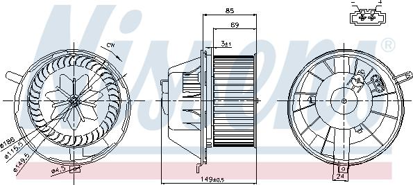 Nissens 87034 - Ventilator kabine/unutrasnjeg prostora www.molydon.hr