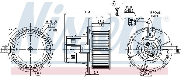 Nissens 87109 - Ventilator kabine/unutrasnjeg prostora www.molydon.hr