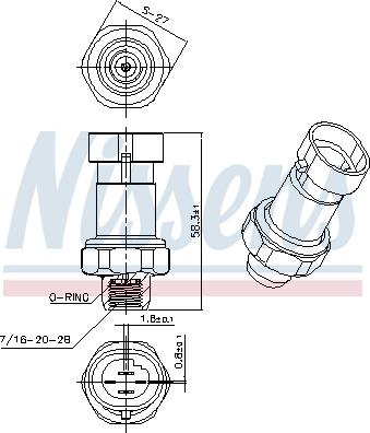 Nissens 301085 - Prekidač pritiska, klima Uređaj www.molydon.hr