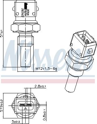 Nissens 207041 - Senzor, temperatura rashladne tekućinu www.molydon.hr