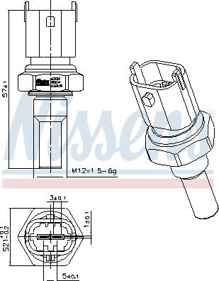 Nissens 207052 - Senzor, temperatura rashladne tekućinu www.molydon.hr