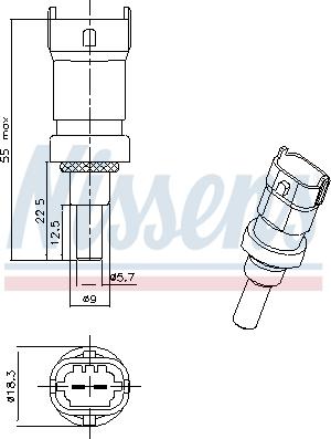 Nissens 207107 - Senzor, temperatura rashladne tekućinu www.molydon.hr