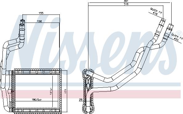 Nissens 707211 - Izmjenjivač topline, grijanje unutrasnjeg prostora www.molydon.hr