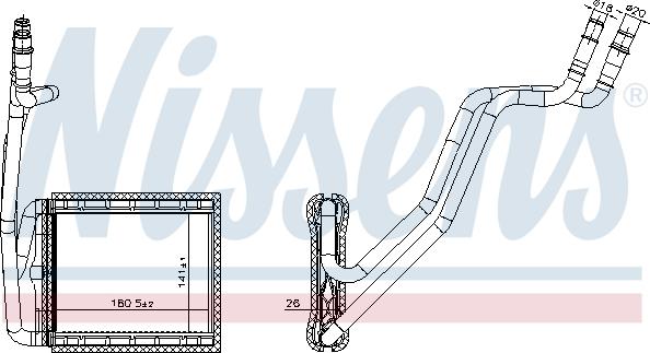 Nissens 707226 - Izmjenjivač topline, grijanje unutrasnjeg prostora www.molydon.hr