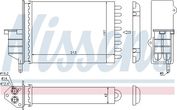 Nissens 71450 - Izmjenjivač topline, grijanje unutrasnjeg prostora www.molydon.hr