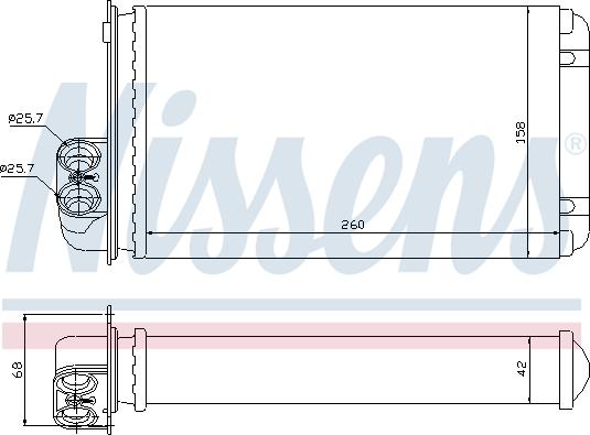 Nissens 73255 - Izmjenjivač topline, grijanje unutrasnjeg prostora www.molydon.hr