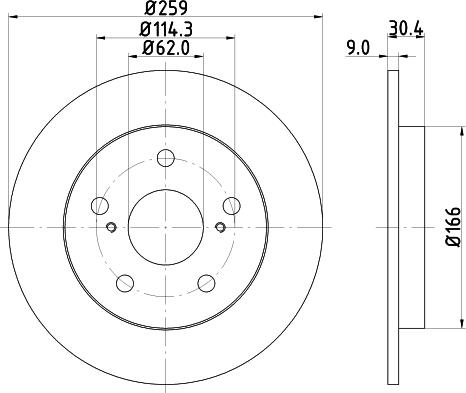 Nisshinbo ND1008K - Kočioni disk www.molydon.hr