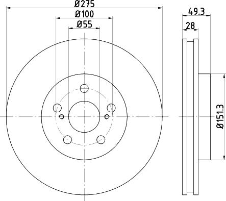 Nisshinbo ND1019 - Kočioni disk www.molydon.hr