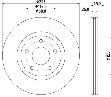 Nisshinbo ND2058K - Kočioni disk www.molydon.hr