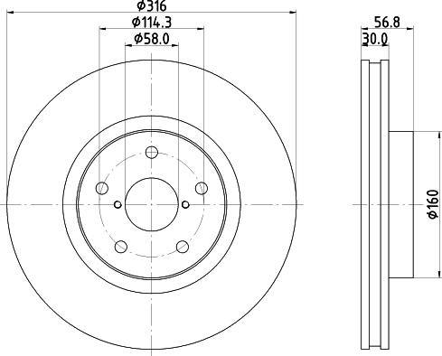 Nisshinbo ND7015K - Kočioni disk www.molydon.hr