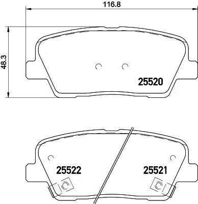 Brembo 572639B - Komplet Pločica, disk-kočnica www.molydon.hr