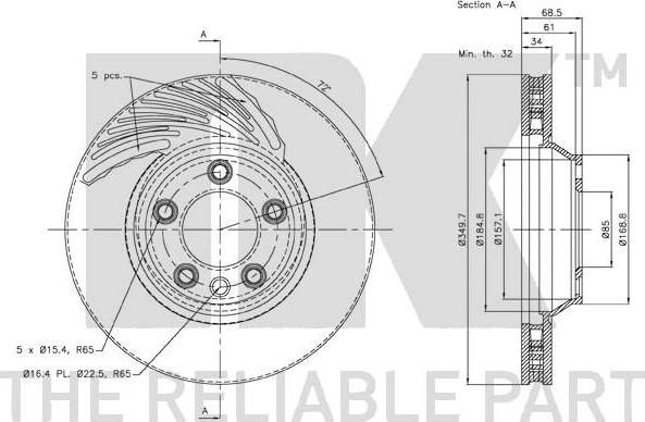 NK 3447105 - Kočioni disk www.molydon.hr