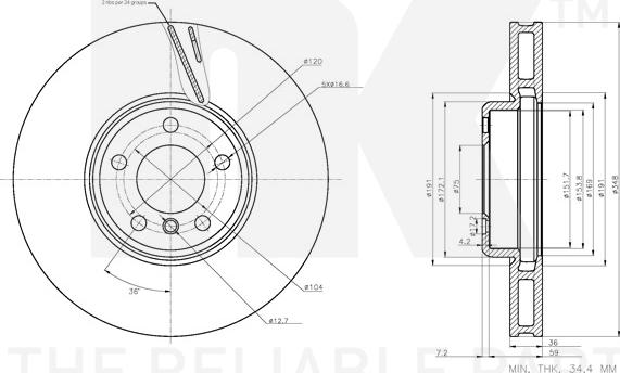 NK 3415125 - Kočioni disk www.molydon.hr