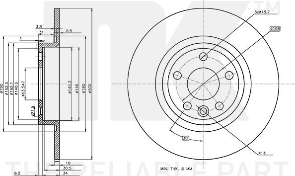 NK 314054 - Kočioni disk www.molydon.hr