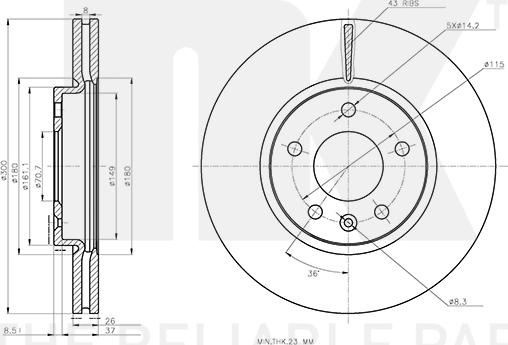 NK 313685 - Kočioni disk www.molydon.hr