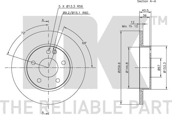 NK 313345 - Kočioni disk www.molydon.hr