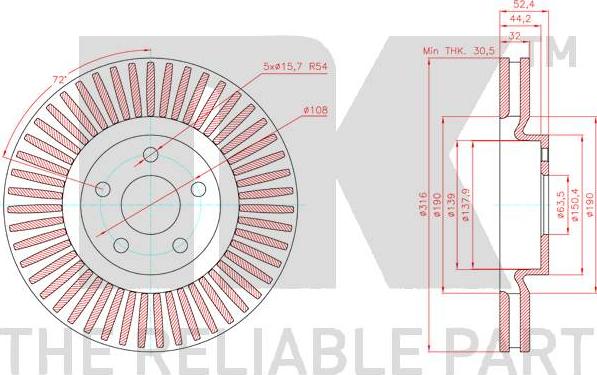 NK 3125107 - Kočioni disk www.molydon.hr