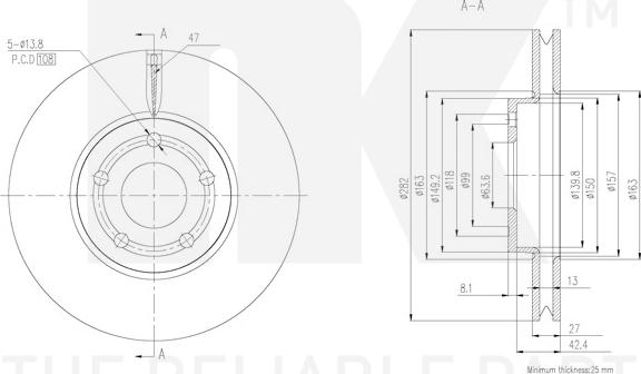 NK 3125115 - Kočioni disk www.molydon.hr